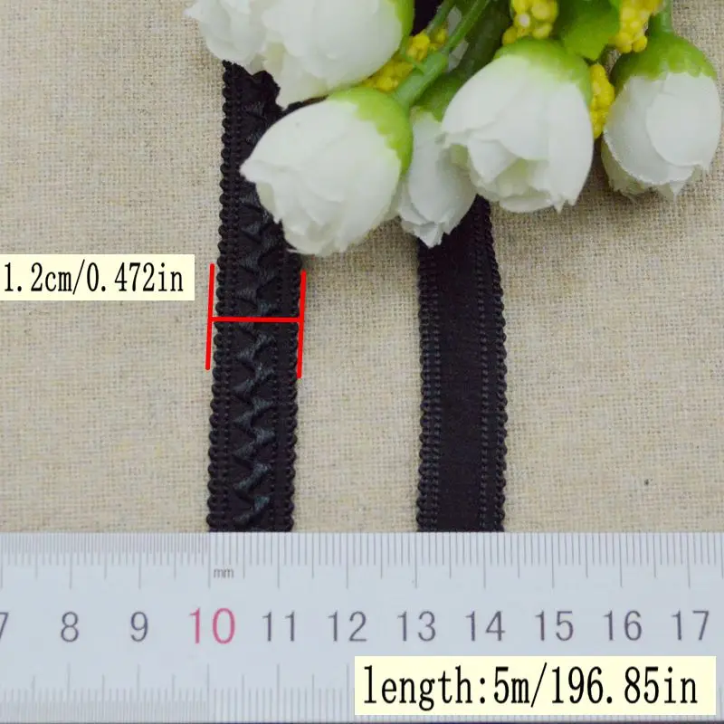 5 meter/196,85 inch elk pakket nieuwe kledingaccessoires doe-het-zelf ambachten kanten rand feestjurk prachtige hoofddeksels middenhoek kralenvormig kant