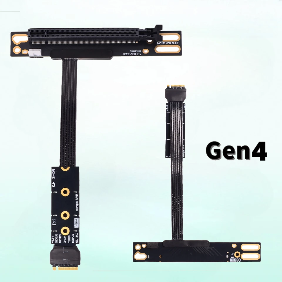 NEW Riser M.2 NVMe To PCI-E X16 Graphics Card Adapter Cable Solid State Drive M.2 Nvme GEN4 To PCI-e 4.0 X4 Jumper Jumper es CPU