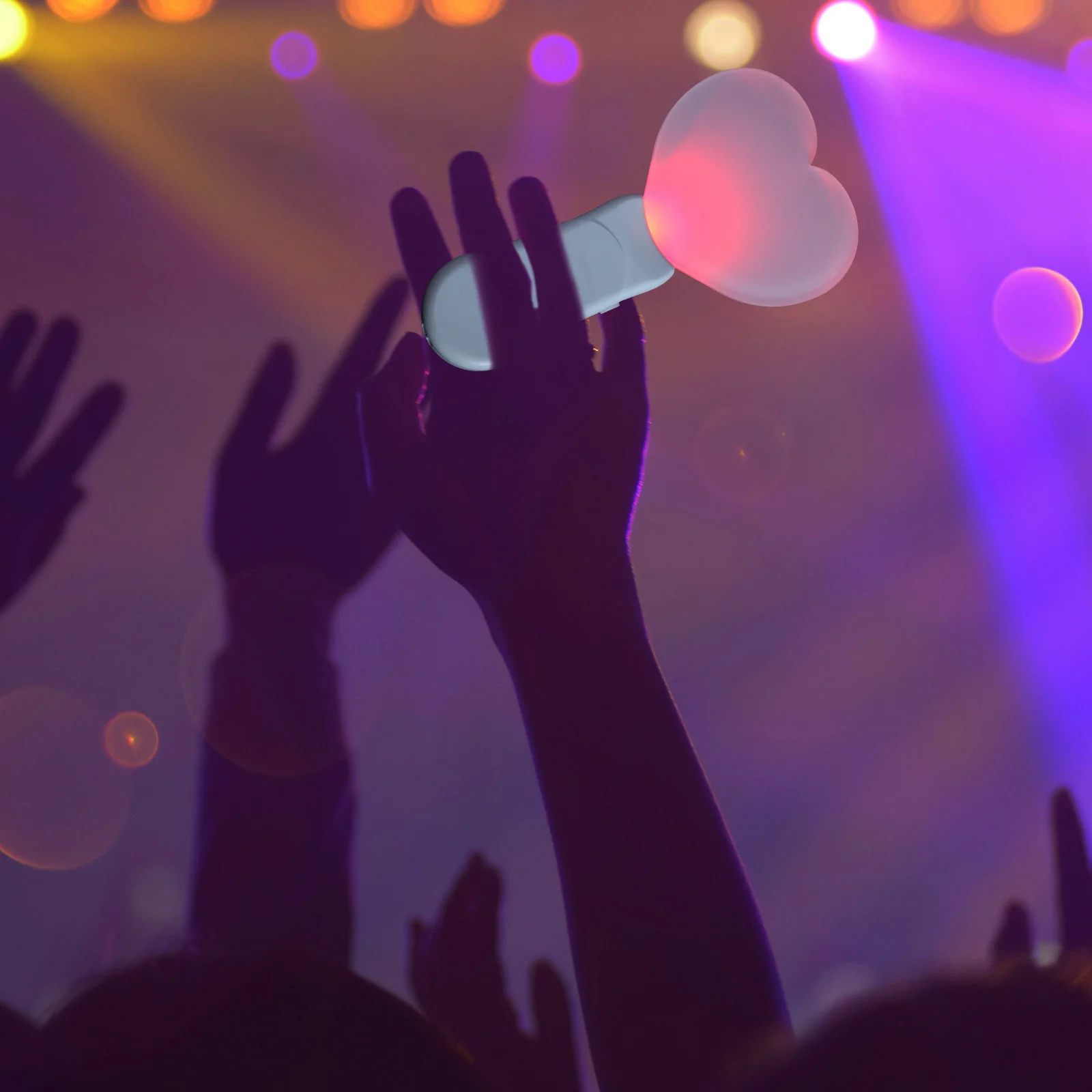 

Heat Transfer Cheering Wand LED Atmosphere Light Round Acrylic Sheet Sublimation DIY Printing Music Concert Stage Prop