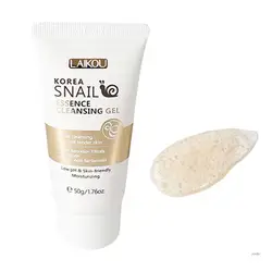 LAIKOU 50g Snails Mucin Gel Cleanser,Rich Daily Deep Cleansing Gel for Dry & Sensitive Snails Essence Cleansing Gel Gifts