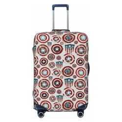 Custom Captain America Travel Luggage Cover Elastic Suitcase Cover Protector Fit 18-32 Inch