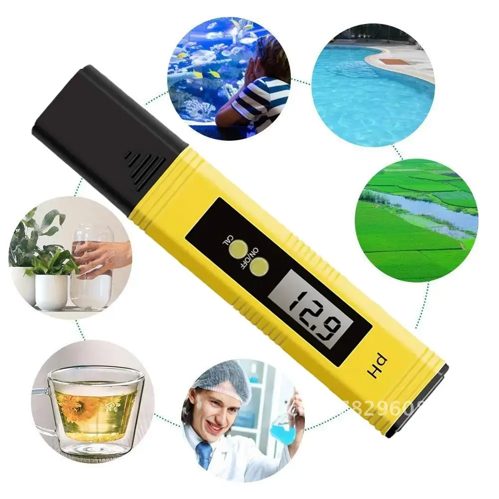 

LCD Digital PH Meter Water Quality Purity Temperature Tester Pen 0.01 PH Meter for Aquarium Pool Hydroponic Measuring Device