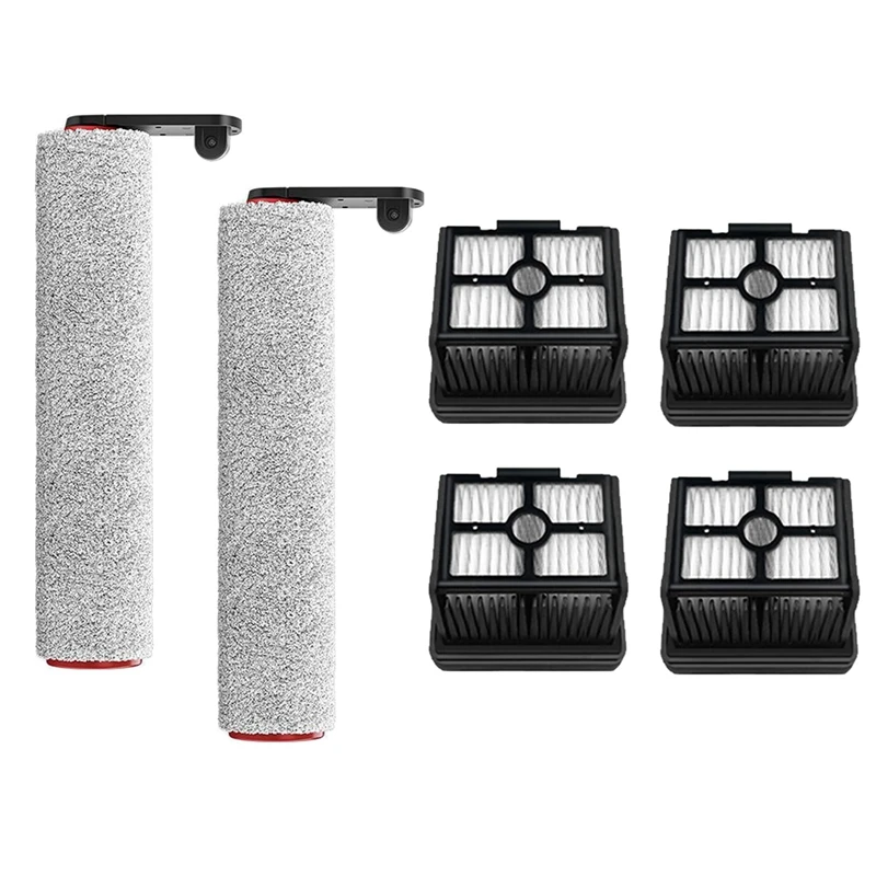 6 Piece Roller Brush HEPA Filter As Shown Plastic For Dreame H12 Pro /M13beta/H12 Pro Plus Wash Floor Machine Accessories