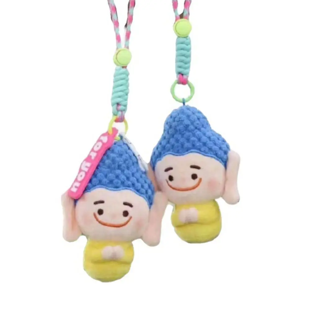 Lovely Cartoon Buddha Plush Pendant Creative Cute Buddha Plush Doll Keychain Soft Funny Buddha Plush Toy Keyring Backpack Decor