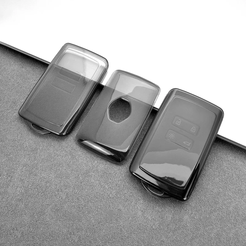 

For Renault Captur Kolos Kadjar Zoe Arkana Espace Clio Megane Grand Sandero ,TPU Car Key Cover Protective Case Card Holder