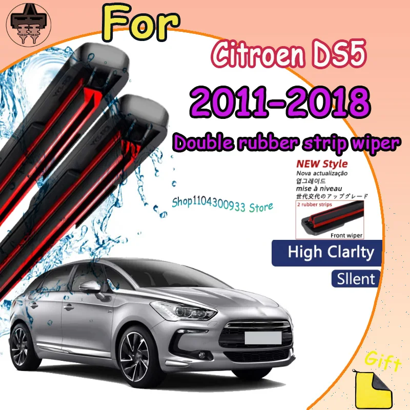 

Front Wiper Blades Car Windscreen Window Parts For Citroen DS5 2011-2018 2012 2013 2014 Premium Various Vehicles Silent Durable