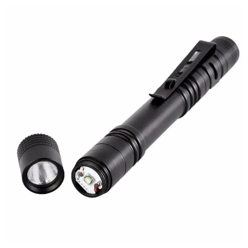 Mini LED Flashlight 50000LM Ultra Bright Lamp Handy Penlight Torch Pocket Portable Flashlight Lantern Camping Work AAA Battery