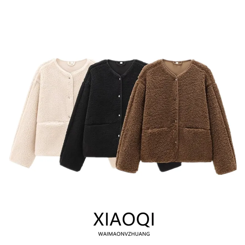 ملابس خارجية غير رسمية مريحة مستديرة Ne ort Jaet للسيدات متعددة الاستخدامات وبسيطة لخريف 2024 وصلت حديثًا ملابس خارجية قابلة للتنفس #1