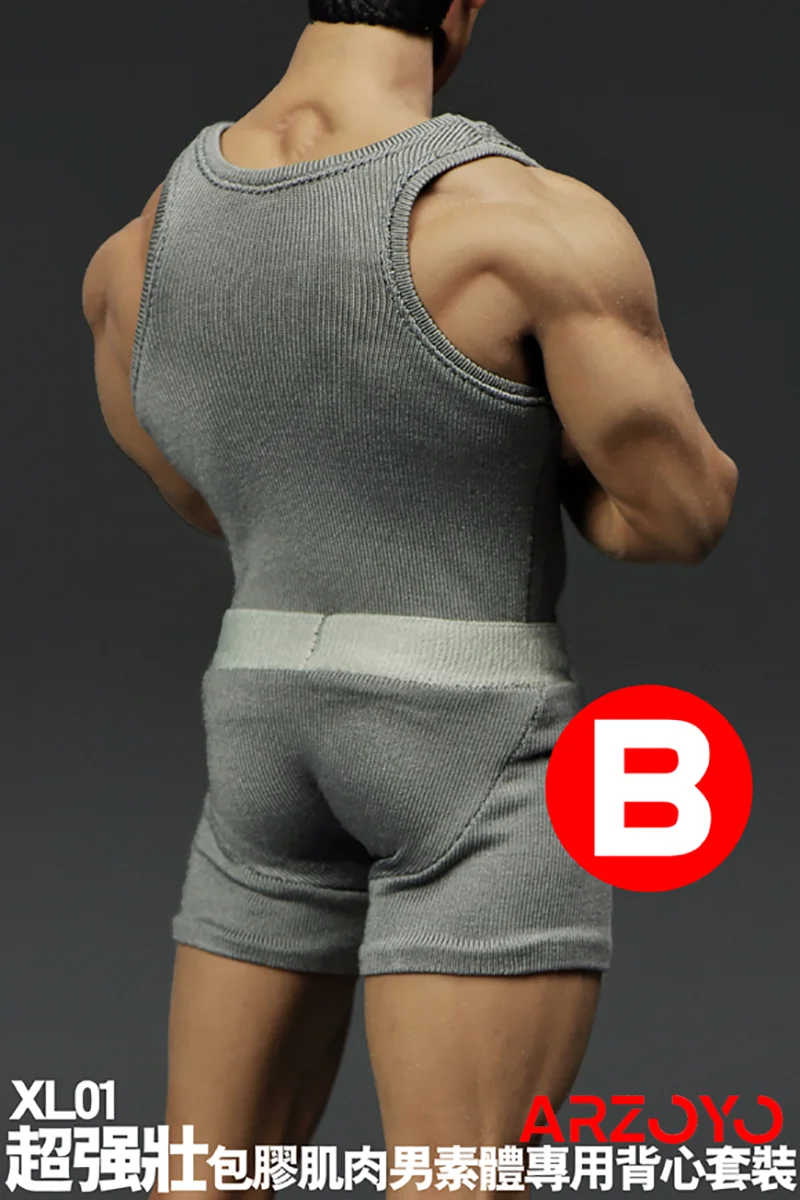 MCTOYS F-058 F-059 XL011/6 Scale Male Female Vest Shorts Set Clothes Model Fit 12'' TBL PH JIAOU Soldier Strong Action Figure