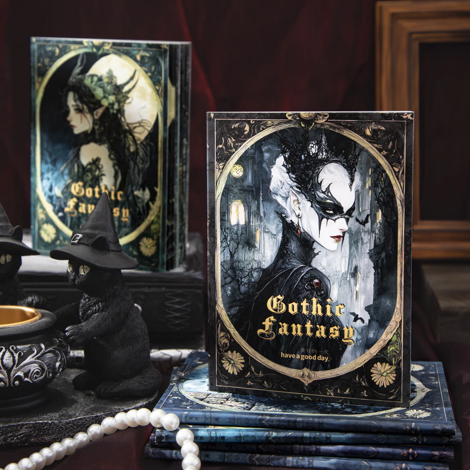 30sheets/bag Gothic Dark Fantasy Writing Paper for Journal Notebook DIY Scrapbooking Card Decoration Gift Wrapping Background
