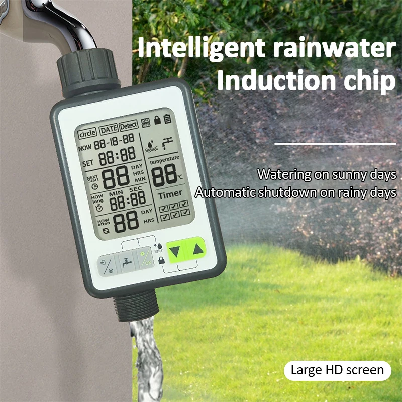 Garden Irrigation Water Timer Smart Water Timer 3.2inch Large Screen Garden Digital Irrigation Machine 3 Modes Watering Timer