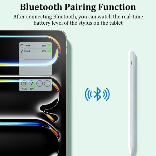 Imagen 2 del producto Lápiz Táctil Bluetooth para Apple Pencil, Compatible con iPad 11.ª Gen. A16, 10.ª Gen., 9.ª Gen., Air 11 M3 M2, 5, 4, Pro 13, 12.9 M4 M5, Mini 7, 6