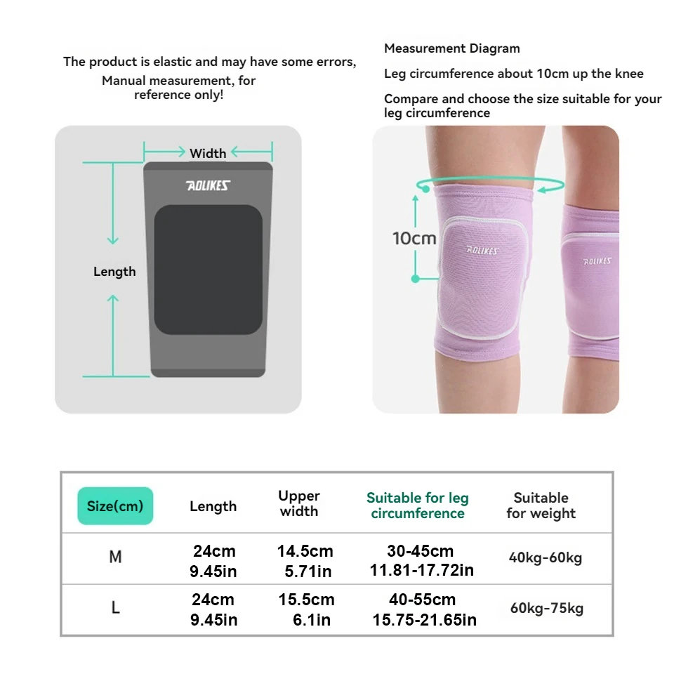 AOLIKES Volleyball Knee Pads,Knee Pads for Women,Men,Knee Brace for Basketball Volleyball Football Dance Yoga Tennis Running