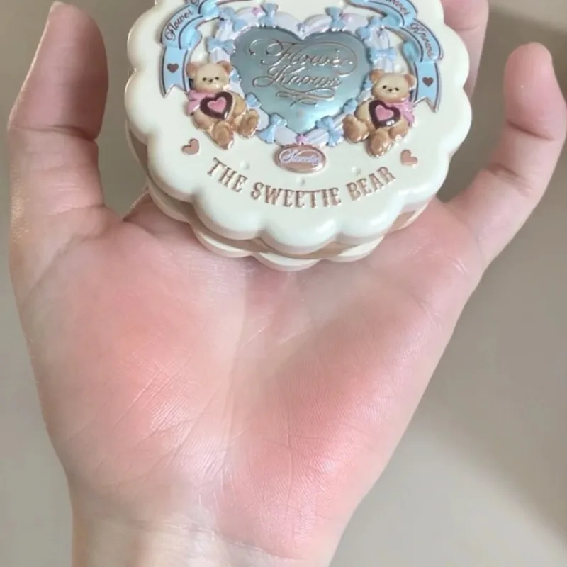 Bear Silk Satin Embossed Blush Soft Light Clear Color Shimmer