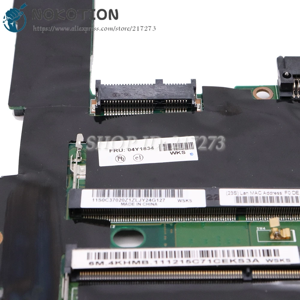 NOKOTION For Lenovo ThinkPad X220 X220I Laptop Motherboard I7