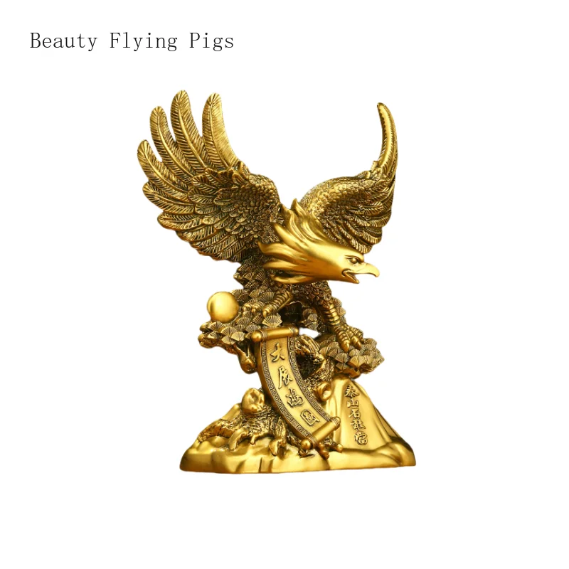 

1PC resin grand exhibition grand plan eagle ornaments new Chinese style living room owner office decoration company opening gift