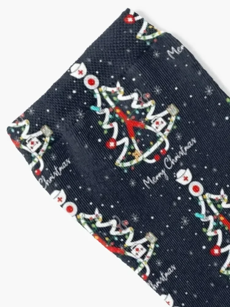 Merry christmas nurse stethoscope christmas tree Socks gym kids funny gifts Socks Ladies Men's