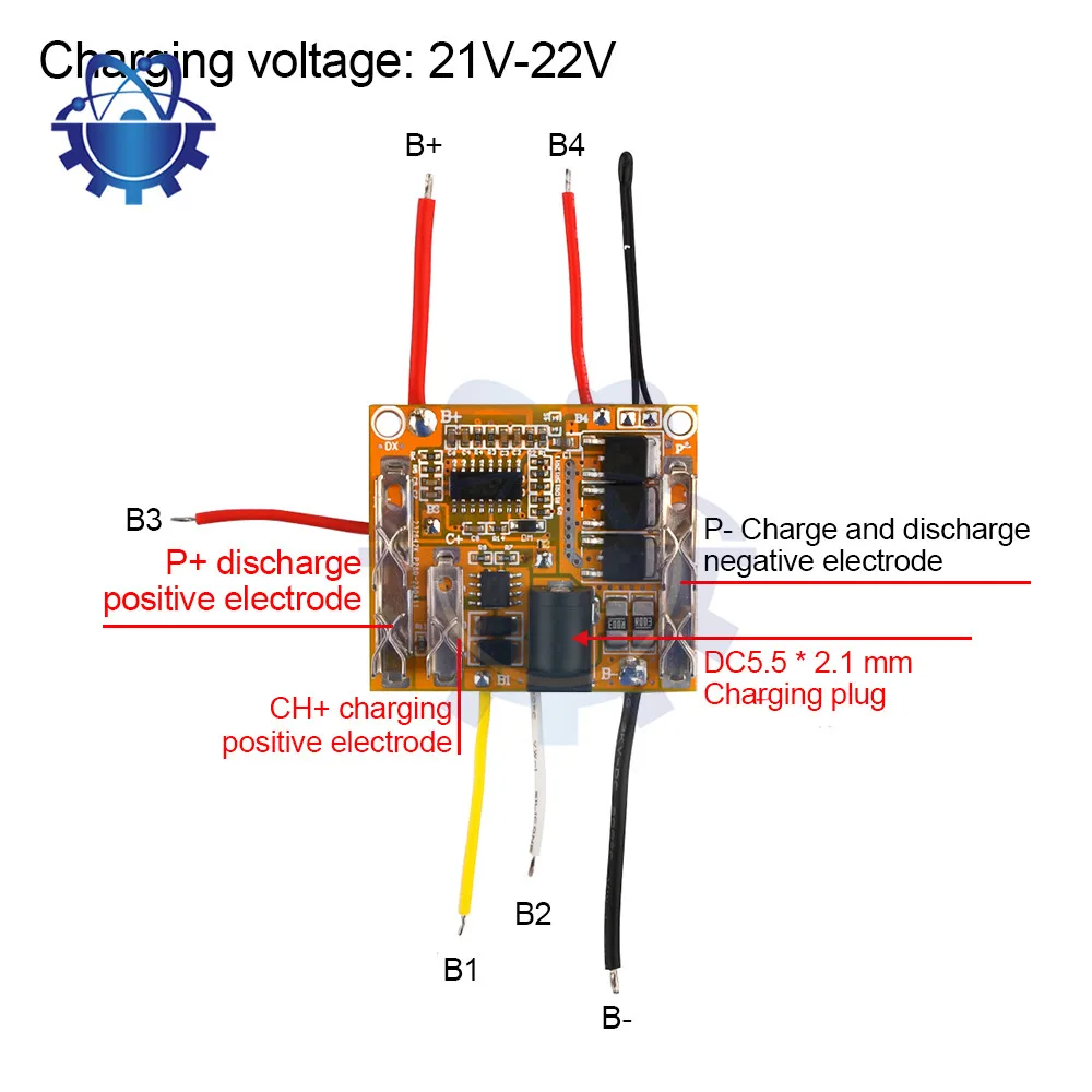 5S 21V 18650 Li-ion Lithium Battery Protection Circuit Charging Board Module PCM Polymer Lipo Cell BMS Module