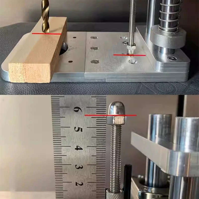 20CM Woodworking Drill Jig Vertical Drilling Positioning Tool Mini Desktop Drill Stand for Cordless Drills and DIY Projects