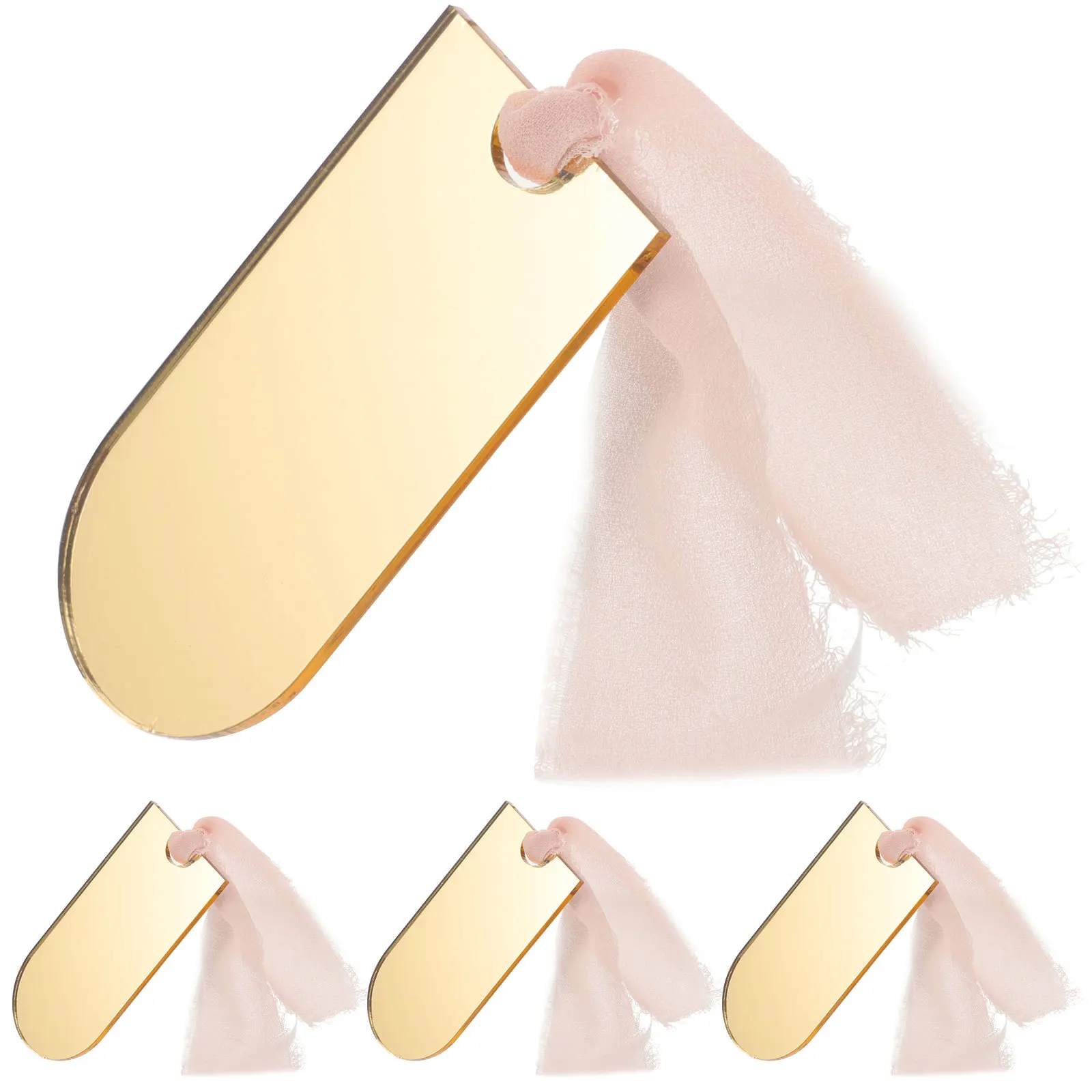 

4Pcs Mirror Acrylic Hanging Reserved Acrylic Chair Reserved Tag Seating Signs Wedding Birthday Party Supplies Reusable Seating