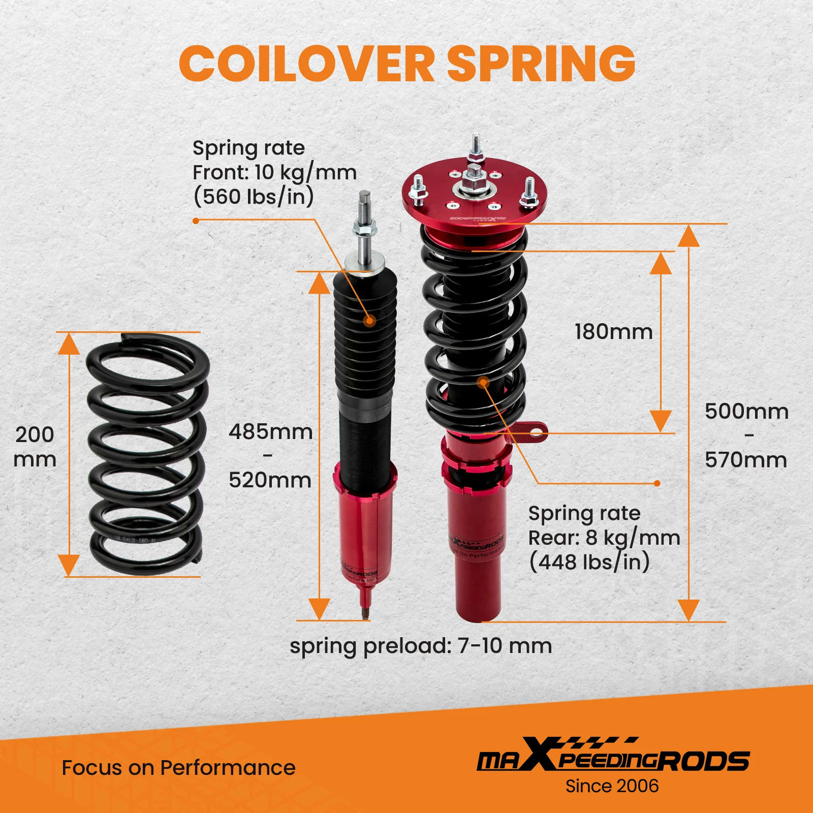 Full Coilovers  Coilovers Suspension Kits for BMW E90 E91 3-Series 335i 325i 320d 320i 2004-2012