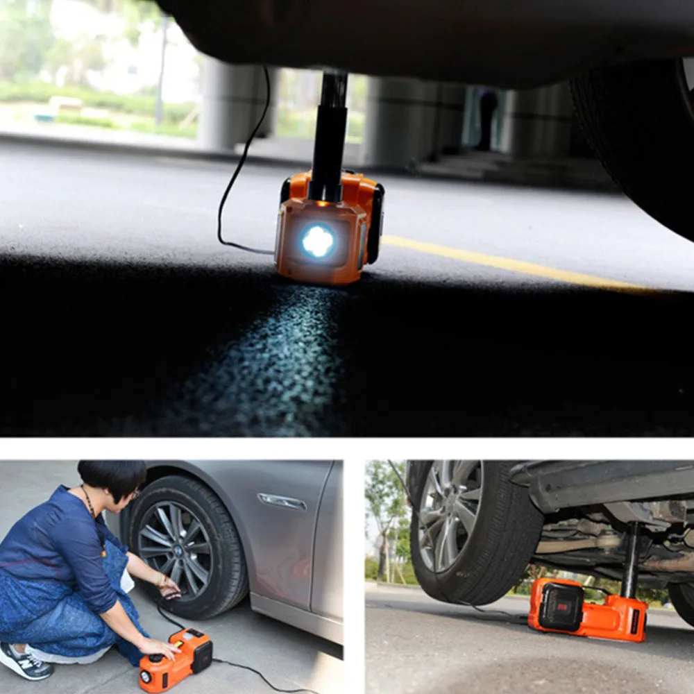 Car Jack Electric Hydraulic Floor 12V DC 5 Ton 11023lb 45CM Lift Scissor Jack Repair Tool Auto Emergency  Tire Change Lifting