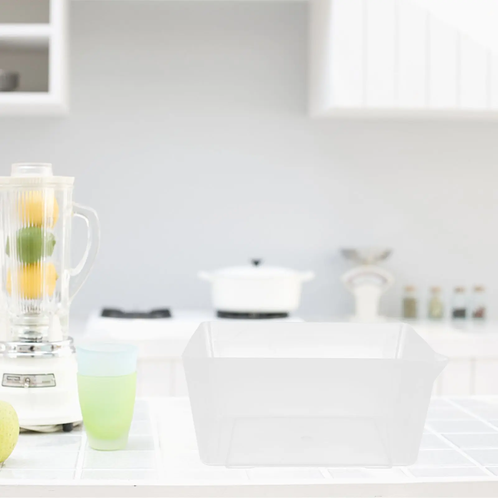 2Pcs Acrylic Weighing Tray Transparent Scale Tray Rack for Electronic Scale Kidney Shape Baking Measuring Cup Food Pan