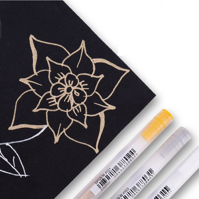 3 teile/los Sakura Weiß Gel Ink Pen Klassische Gelly Roll Kunst Highlight Marker Stift Helle Weiß Silber Gold Kunst Malerei Zeichnung stifte – Detail 4