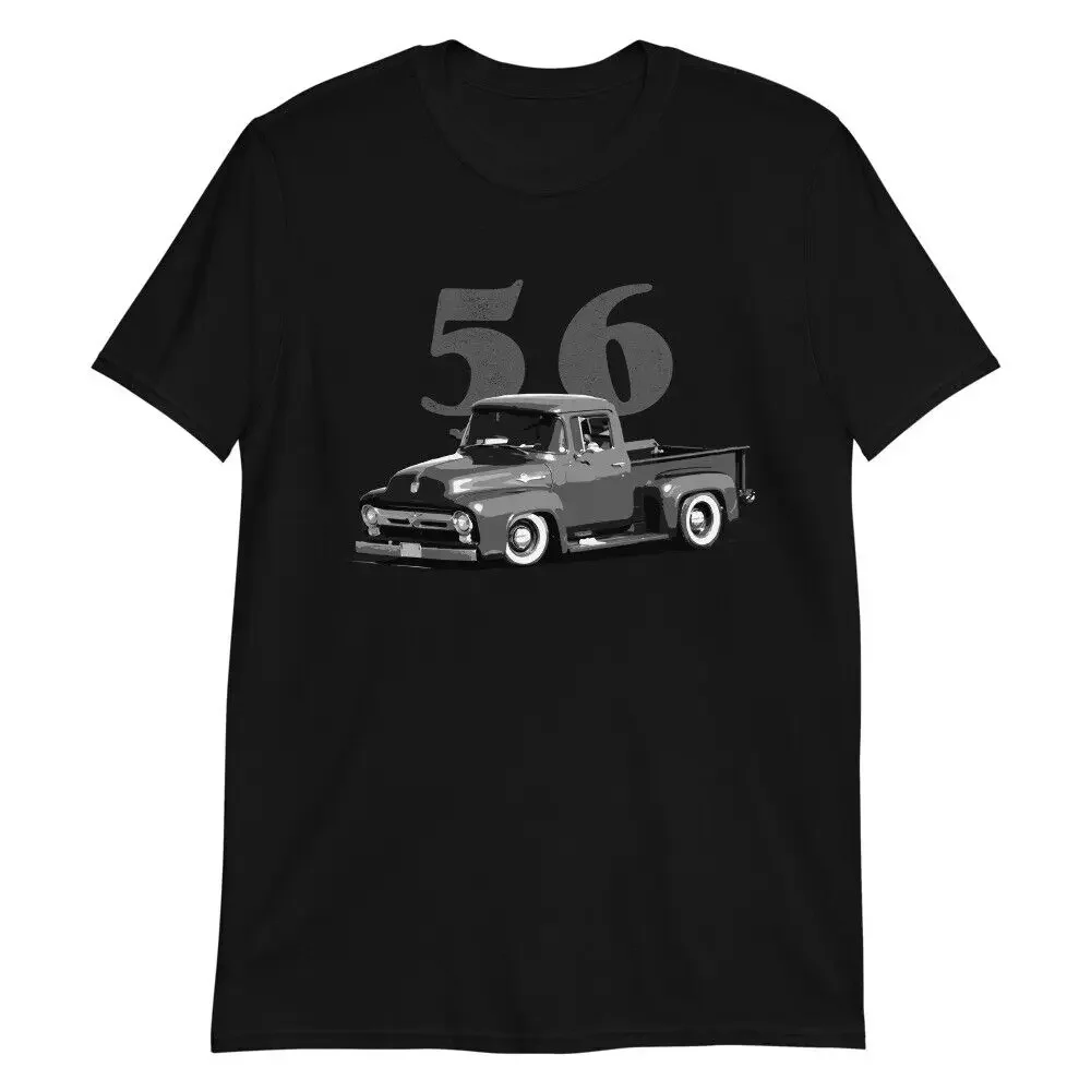 1956 F100 camiseta antigua para camioneta nueva 100% algodón manga corta cuello redondo Casual camiseta para hombre ropa de calle
