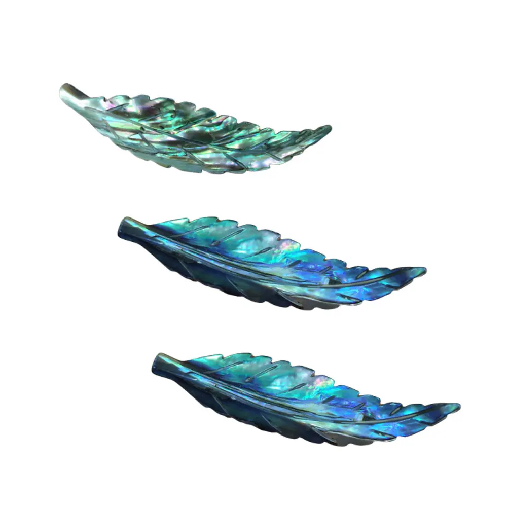 

3 Pcs Feathery Abalone Shell Pendant Necklace Mobile Phone Diy Accessories Sea Charms