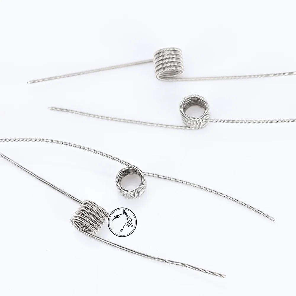 wolfcoolvape 10pcs 1.35ohm MTL Clapton Coil SS316L 30GA+38GA – Prebuilt Coil for RDA RTA Vape Tank Atomizers