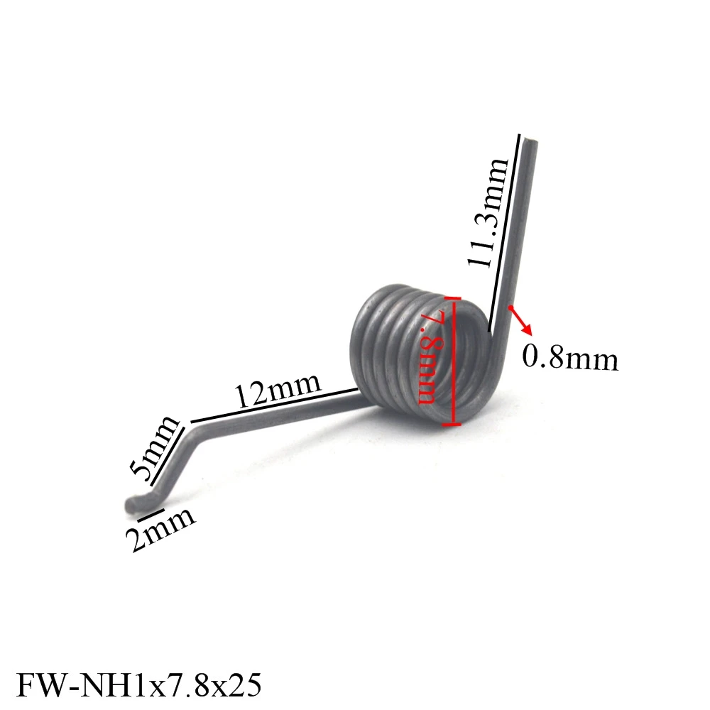 4PCS FINEWE Carbon Steel Torsion Spring Wire Diameter 1mm Spring For Carbon Brush Accessory