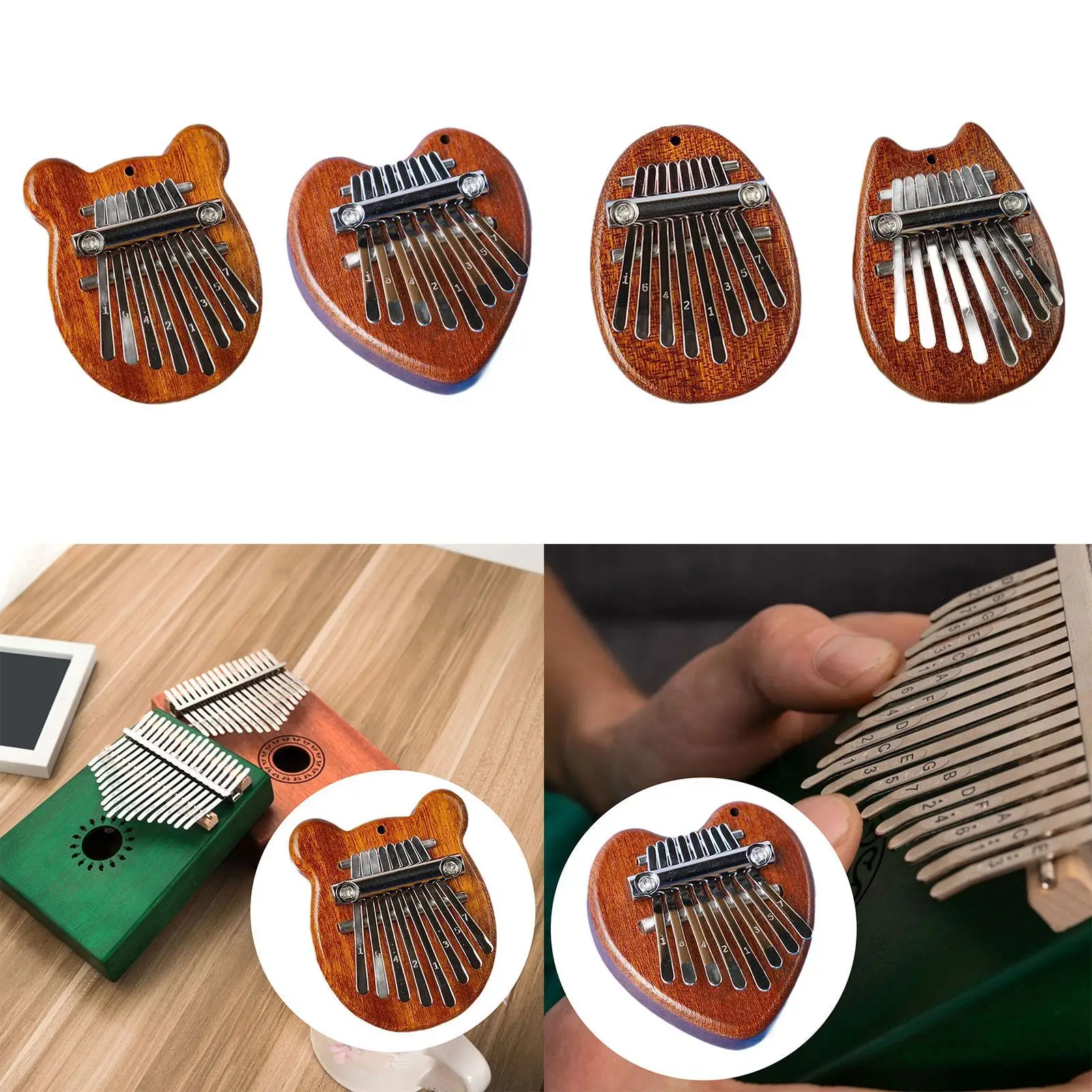 

Music Instrument Small Mini Thumb Piano 8 Keys Compact Beginner Finger Instrument for Kids Players Adults Music Lover Ornaments