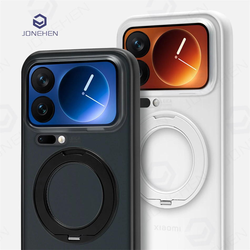 

Luxury Strong Magnetic Hybrid Silicone Bumper Shockproof Armor Case For Xiaomi Mi 17 Pro Max Mi17 Stand Ring Cover For Magsafe