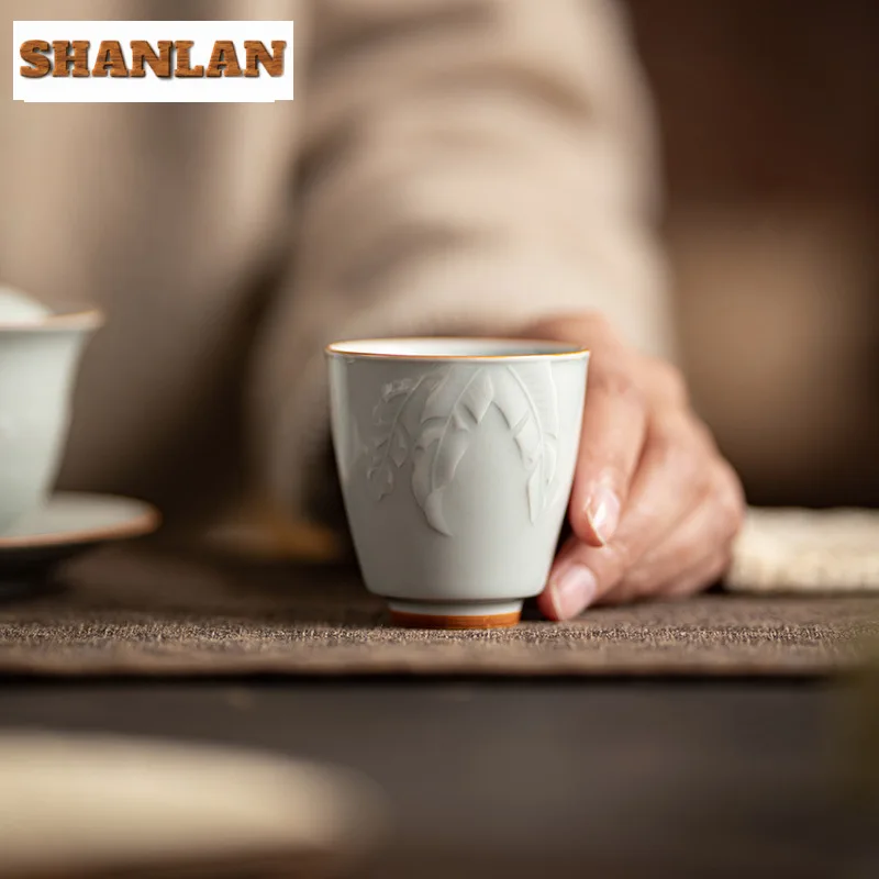 

2 шт./набор, керамическая чашка для чая в виде банановых листьев