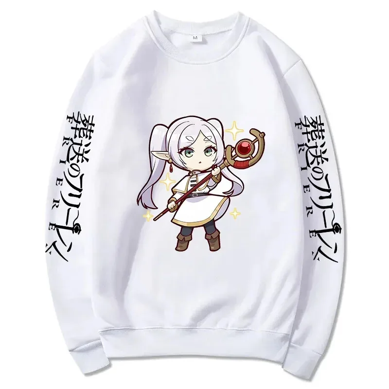 Zz04zz12cartoon bonito frieren pulôver feminino além do fim da jornada mangá impressão o-pescoço sweatshirts outono inverno macio plus size str