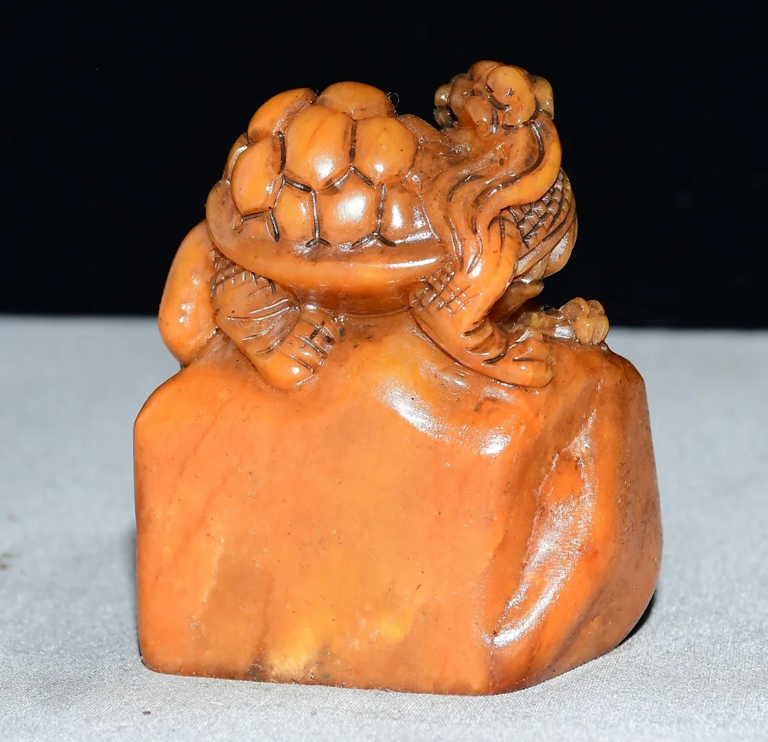 Boutique Tianhuang Shoushan Stone Dragon Turtle Seal Home Decoration Ornaments