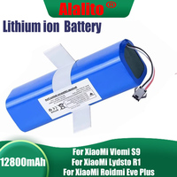 12800mAh Battery For XiaoMi Lydsto R1 Roidmi Eve Plus Viomi S9 Robot Vacuum Cleaner Battery Pack Accessories Parts 14.4V