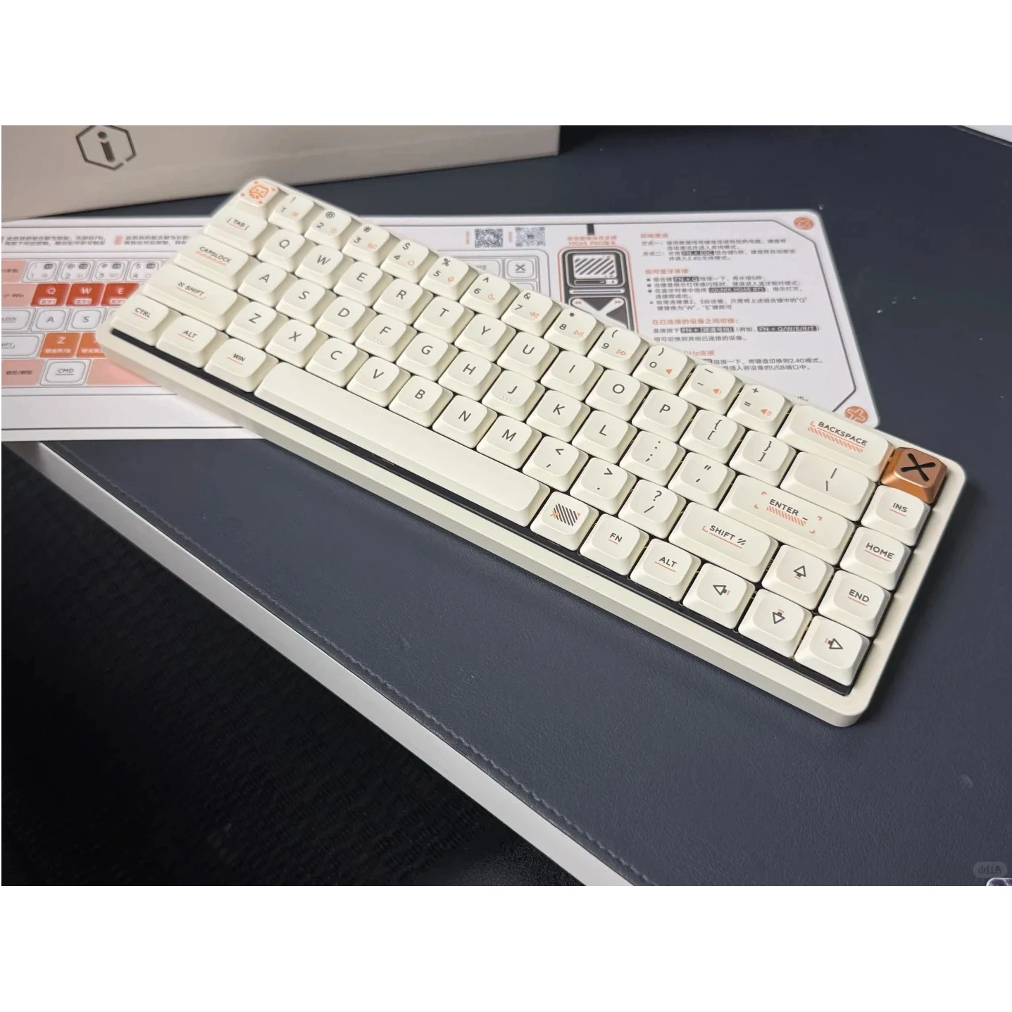 IQUNIX MG65 PRO Mechanical Keyboard Low-Profile Switches CNC-Machined Wireless Bluetooth Portable Office Use Tablet Laptop