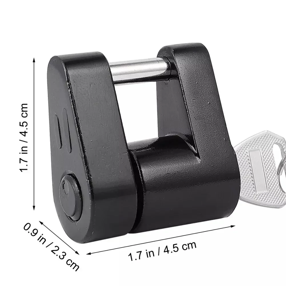 1pcs Zinc Alloy Trailer Lock Padlocks Trailer Tongue Lock Hitch Coupler Lock 5x4.5x2.3cm 1.77x1.77x0.91inch