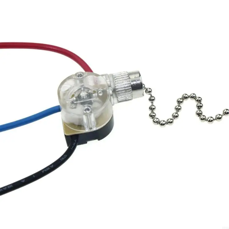 3-Wire Pull Chain Switchs Versatile Pull Chain Switchs Simple Installation for Clear Ceiling Fan or Hangings Lamp 