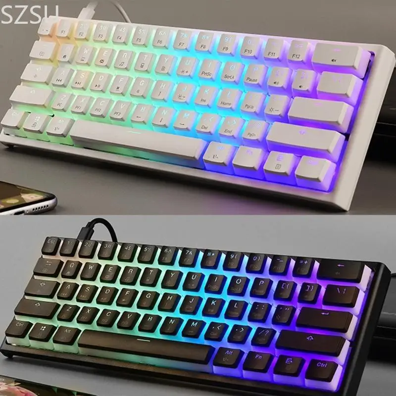 SZSU MK25 MINI 60 ٪ COMPACT 61 مفتاح لوحة المفاتيح لوحة المفاتيح للماء للكمبيوتر الشخصي/ل Gamer