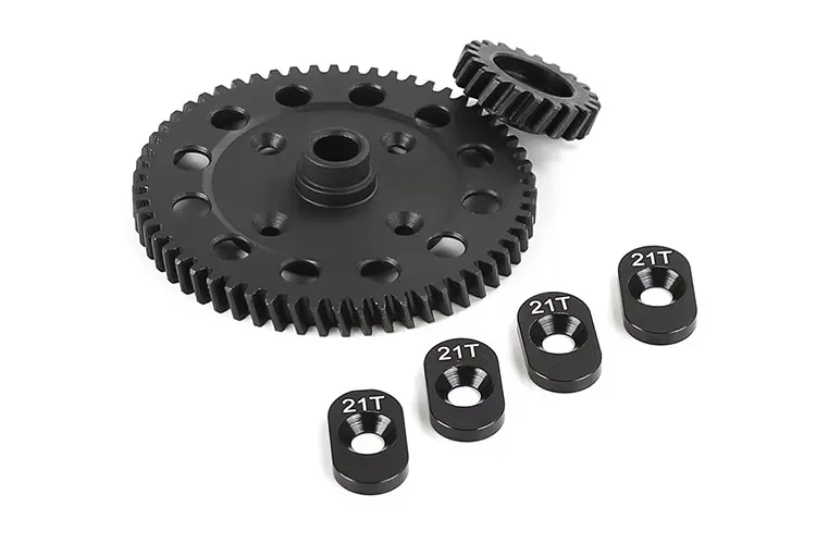 Set di trasmissione a ingranaggi inclinati ad alta velocità con differenziale centrale in acciaio speciale 58T/21T per ROFUN LT LOSI 5IVE-T