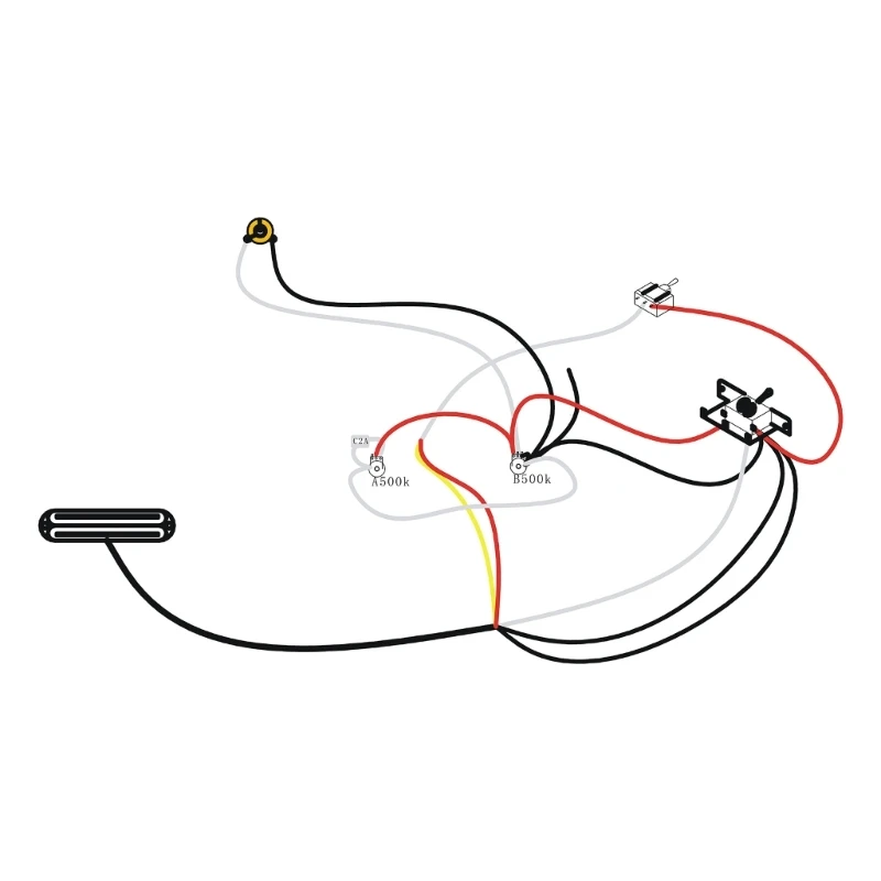 Hot Rails Humbucker Single Coil Size for ST