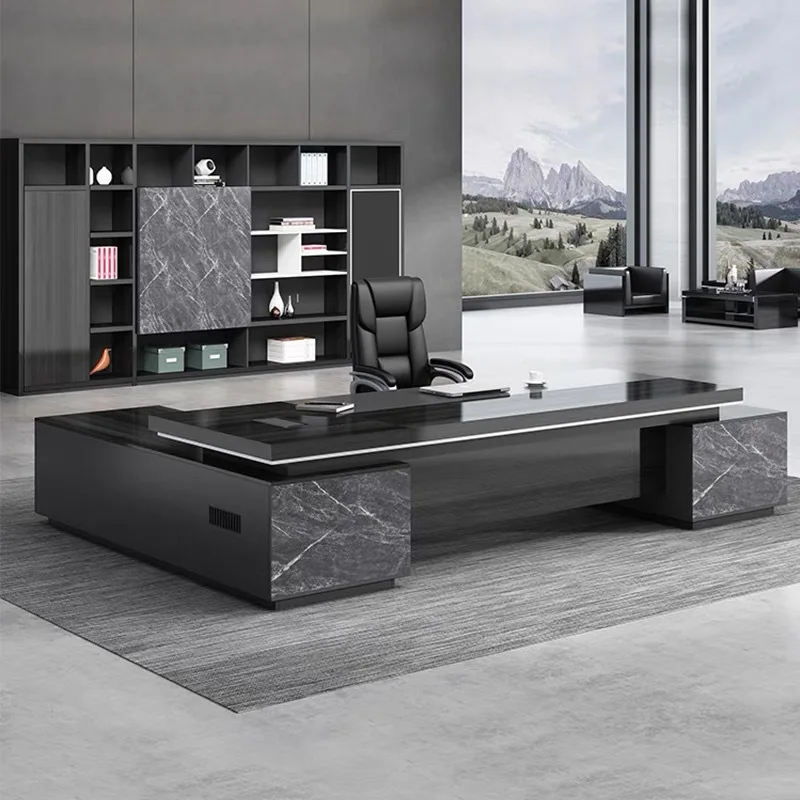 

President's desk and chair combination simple modern office furniture large desk
