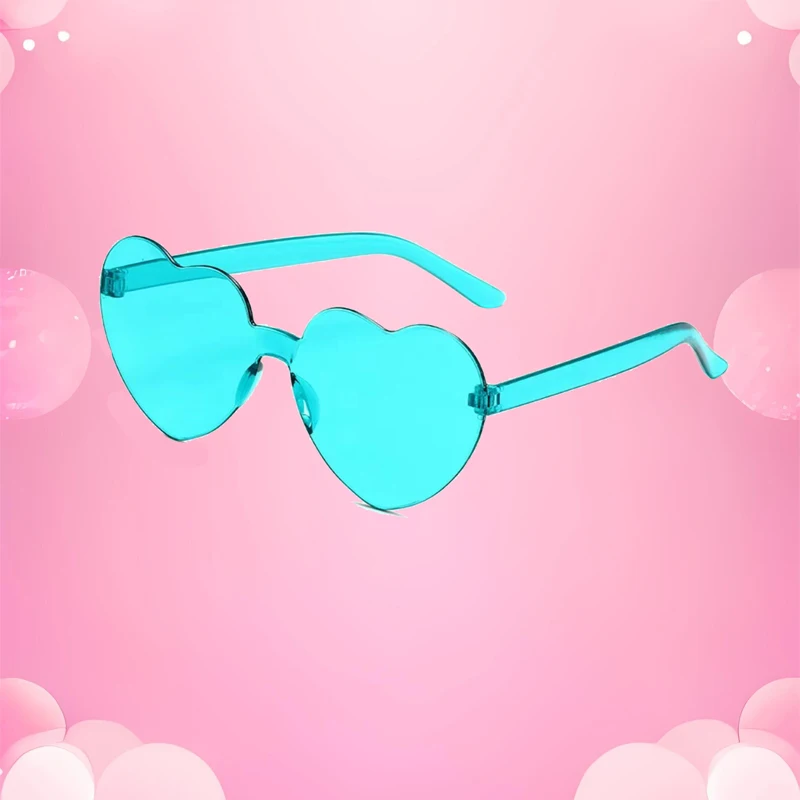 2024 neue Liebe Sonnenbrille Gelee Farbe rahmenlose herzförmige Sonnenbrille schillernde Farbe Sonnenbrille – Detail 5
