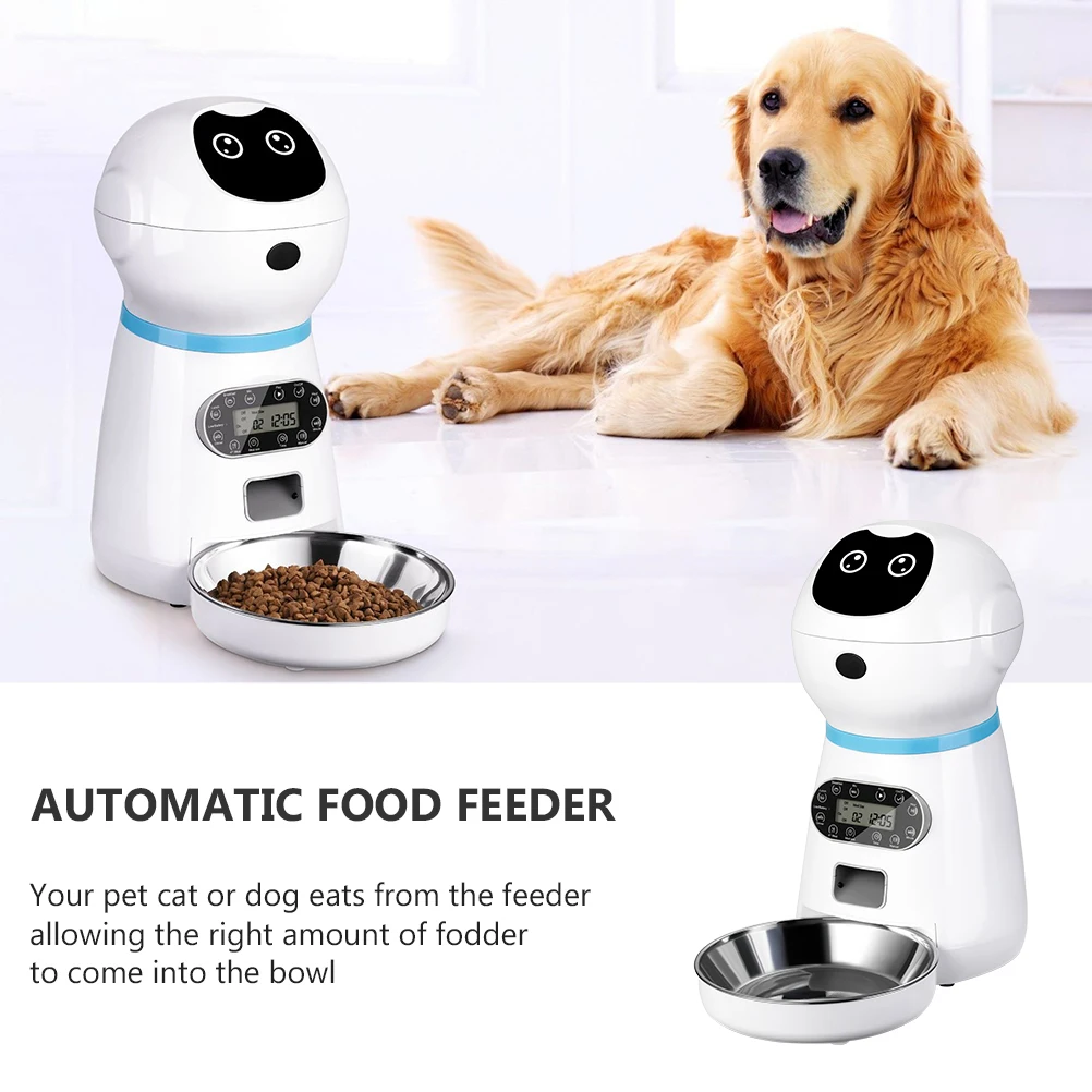 

1 Set Timed Cat Feeder Usb Intelligent Automatic Digital Timer Pet Food Bowl Large Capacity Smart Feeding Dispenser Dry Food