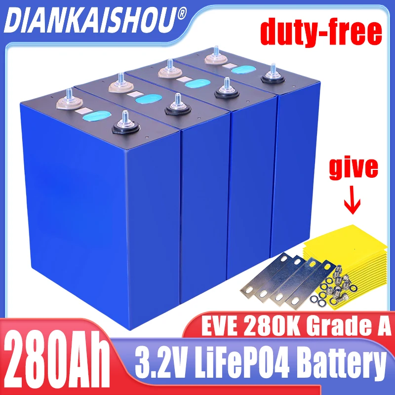 2024 new 3.2V 280ah Lf280k Grade A Lifepo4 Battery Brand new original DIY 12V 24V 48V RV Van Home Energy Storage Battery Packs