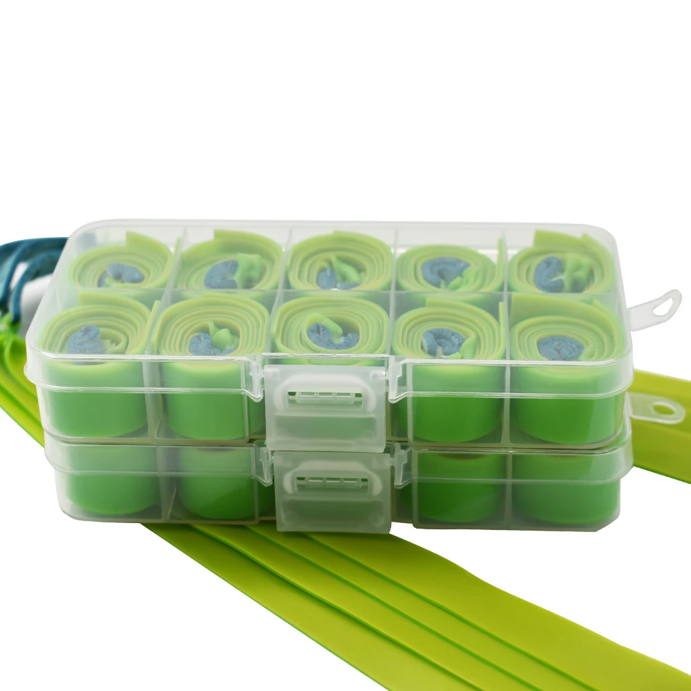 Conjunto de banda de goma verde de 1mm de espesor, tirachinas profesional, caza, tiro, banda de goma especial, banda de goma en caja, alta elasticidad