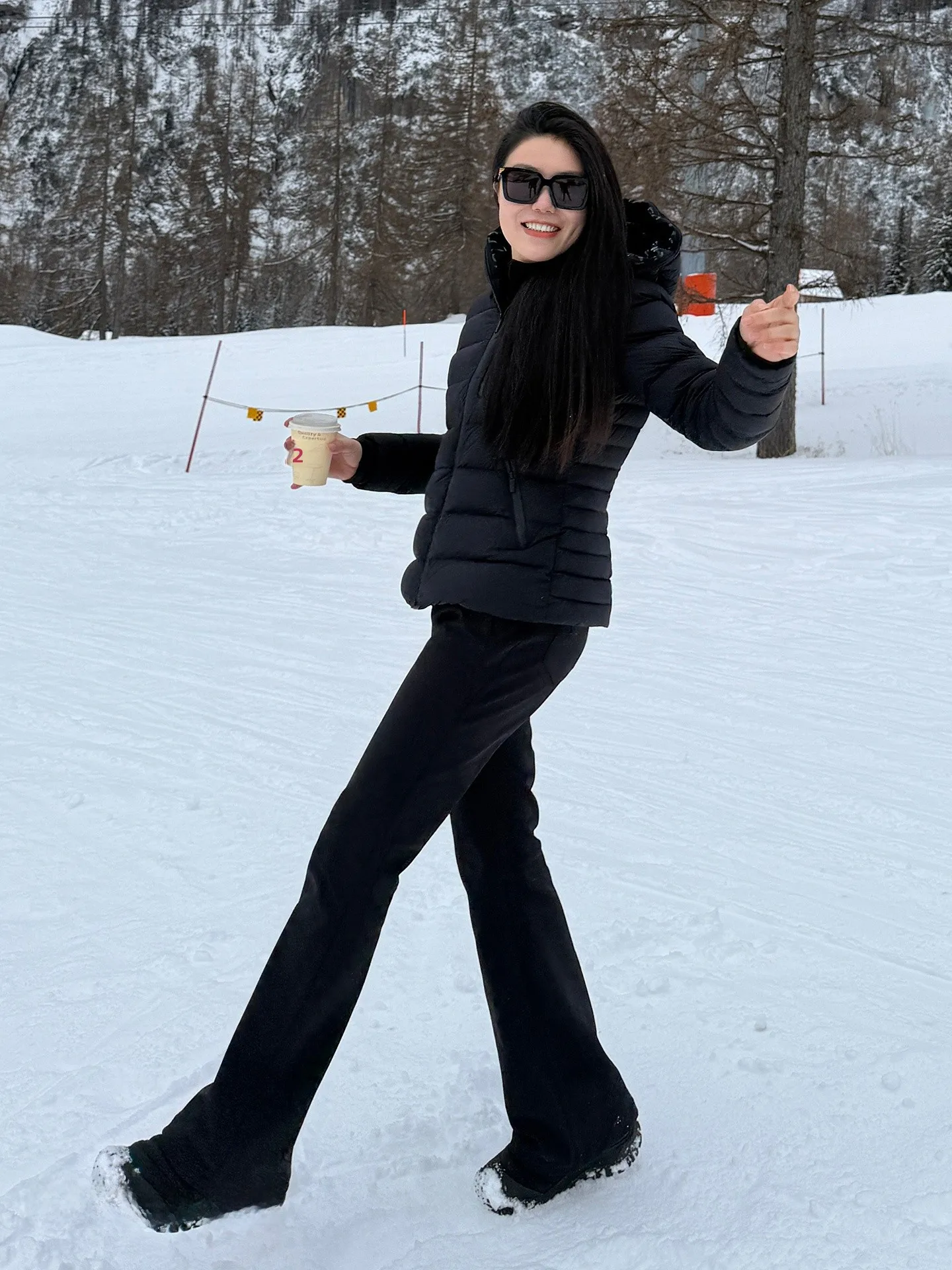 

Водонепроницаемые брюки-клеш для активного отдыха с высокой талией, утепленные флисом, эксклюзивная модель для гардероба, модный акцент